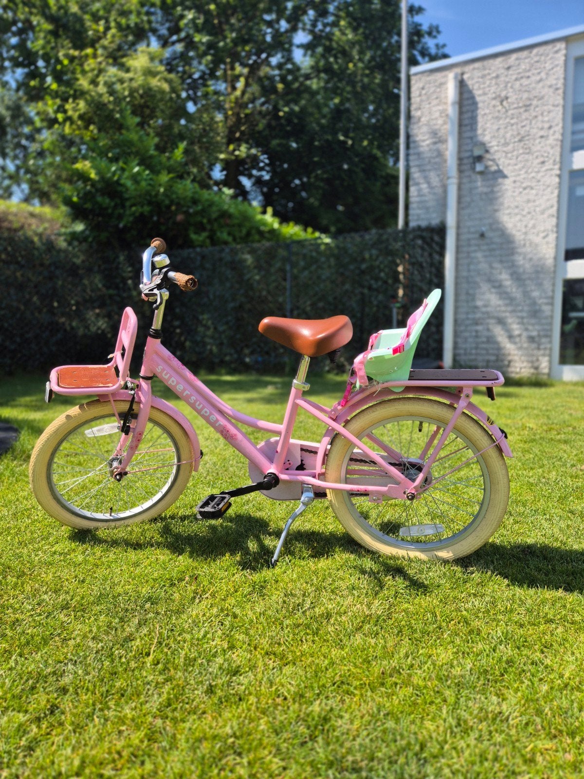 Roze meisjes fiets, Fietsen en Brommers, Fietsen | Meisjes, Ophalen of Verzenden, Gebruikt, 16 inch