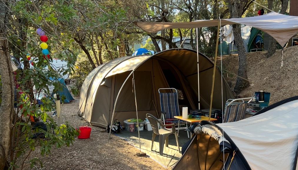 Tunneltent Falco Buizerd 3500, Caravans en Kamperen, Tenten, Ophalen, Gebruikt, Tot en met 4