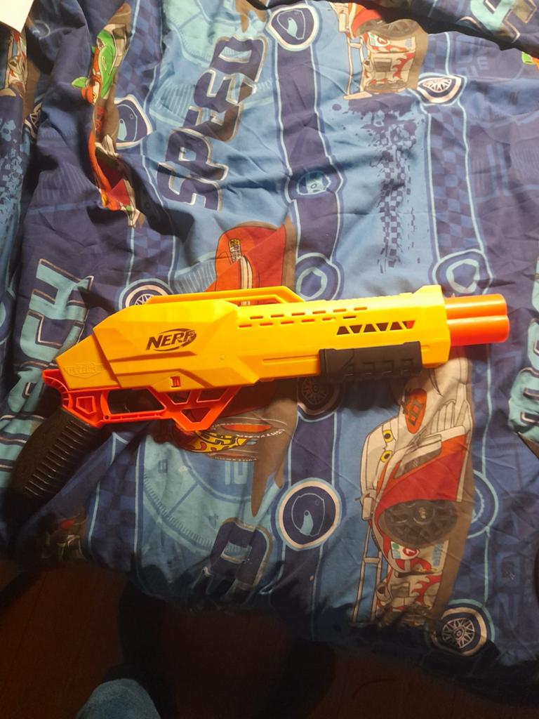 Nerf shotgun, Ophalen, Gebruikt