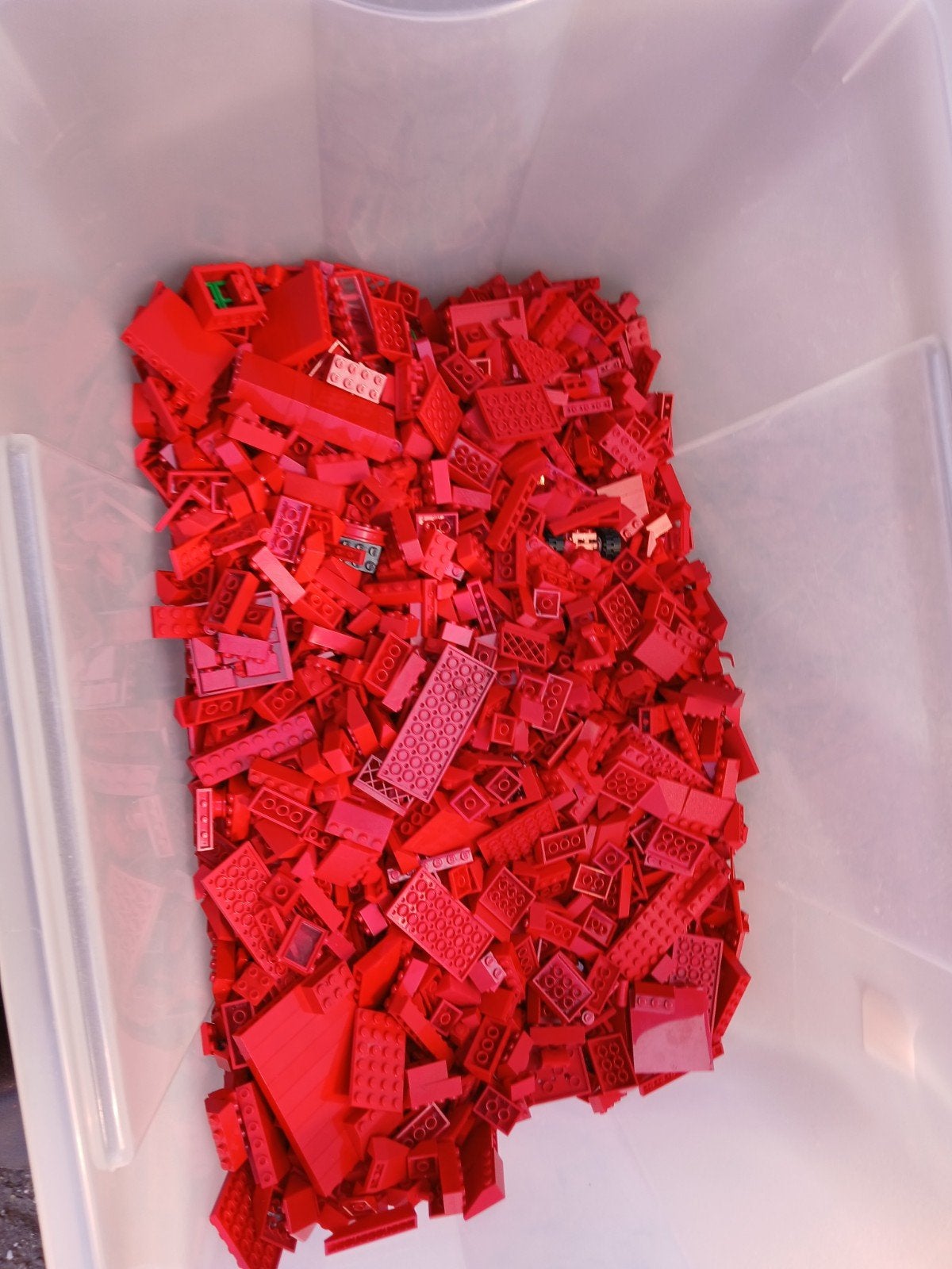 10 kg lego rood en 1,2 kg witte delen, Ophalen of Verzenden, Gebruikt, Losse stenen, Lego