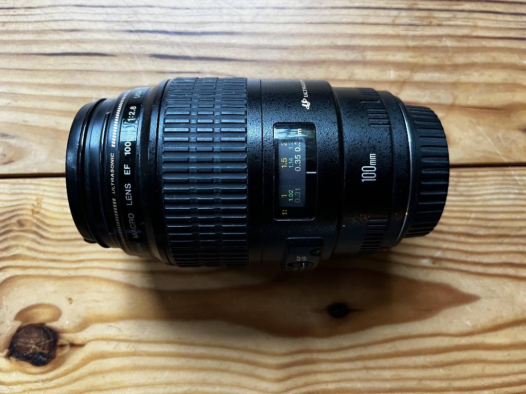 Canon Macro lens EF 100mm f:2.8 usm, Ophalen, Gebruikt, Macrolens