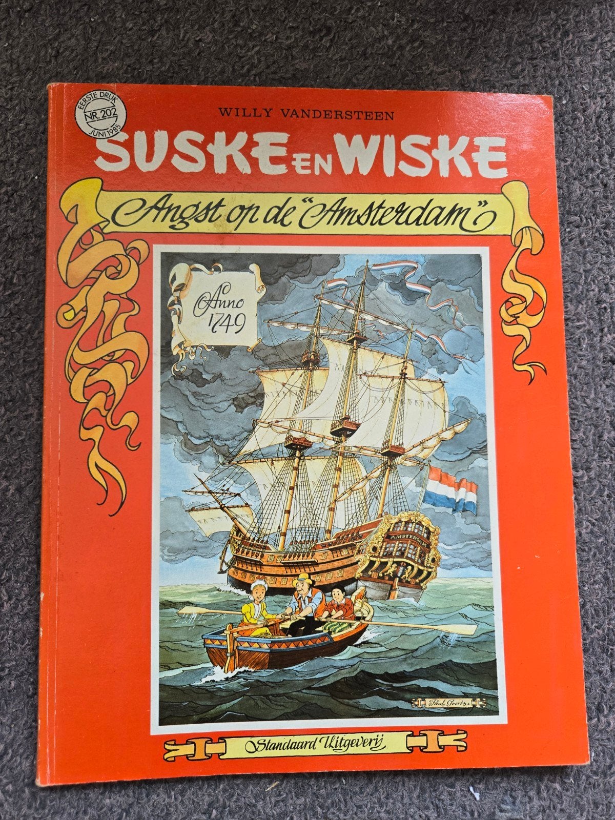Suske en Wiske: Angst op de Amsterdam - Nr. 202, Boeken, Stripboeken, Gelezen, Eén stripboek, Ophalen of Verzenden