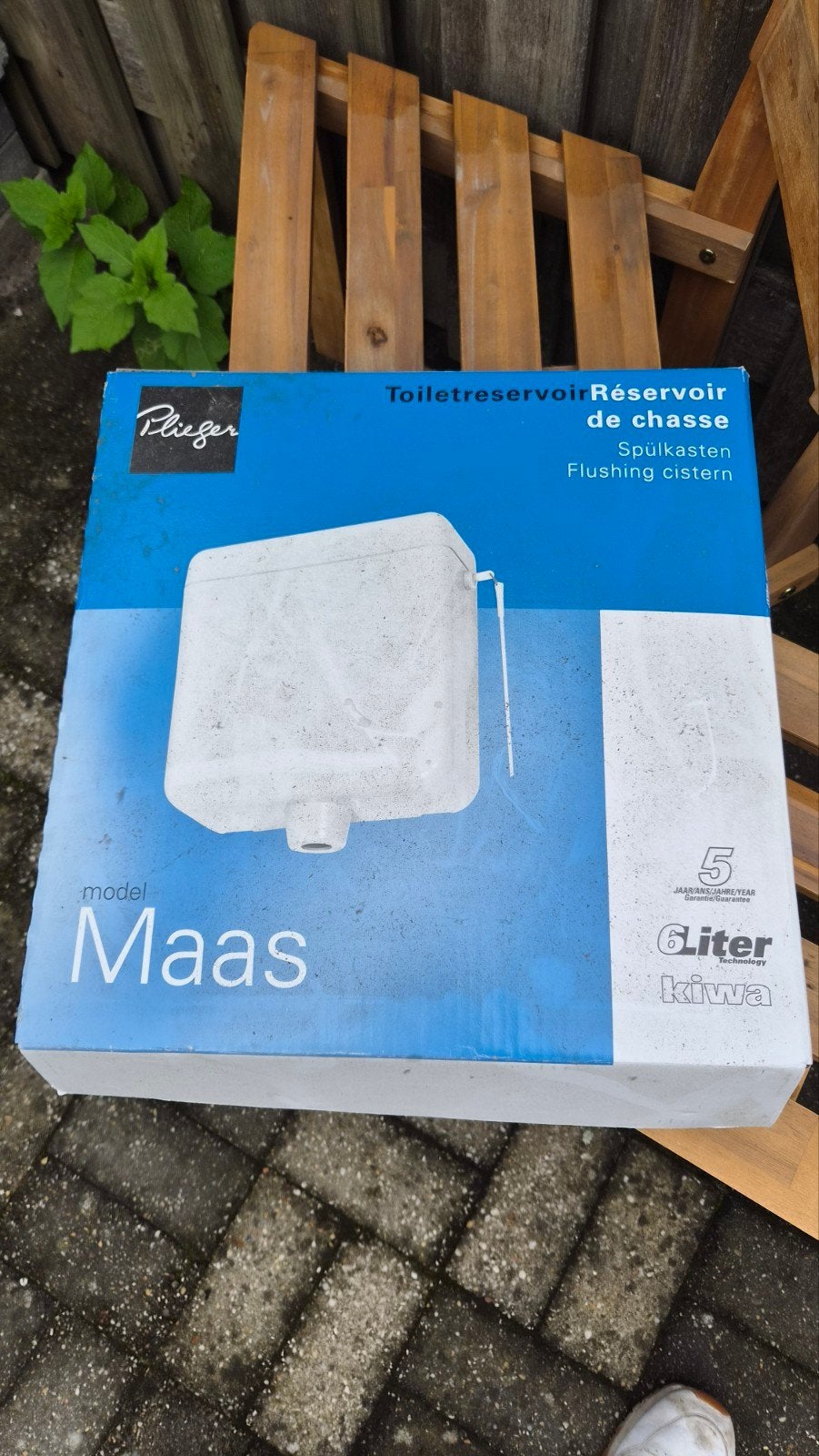 Nieuwe Plieger Maas 6 liter toiletreservoir - Kiwa, Ophalen, Nieuw, Toilet