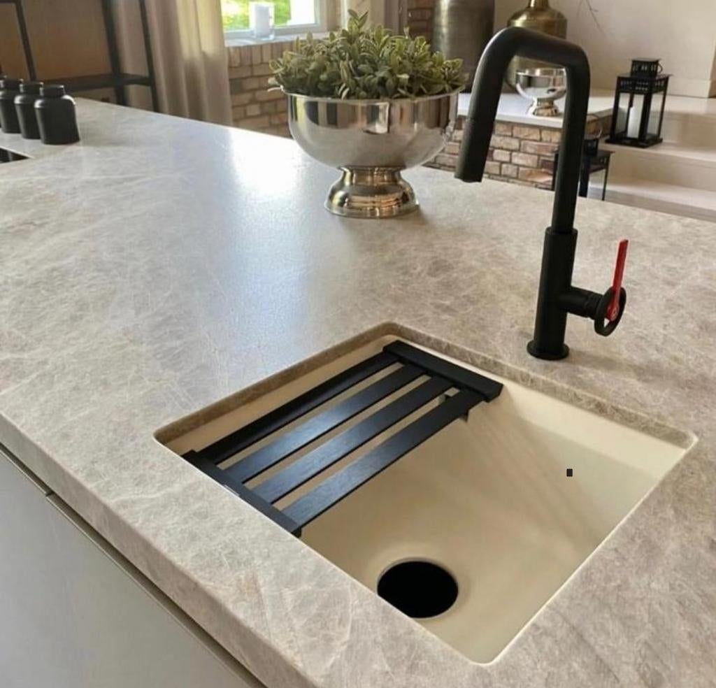 Luxe Keukenwerkblad van Natuursteen, Composiet of Keramiek, Ophalen of Verzenden, Nieuw, 75 m² of meer