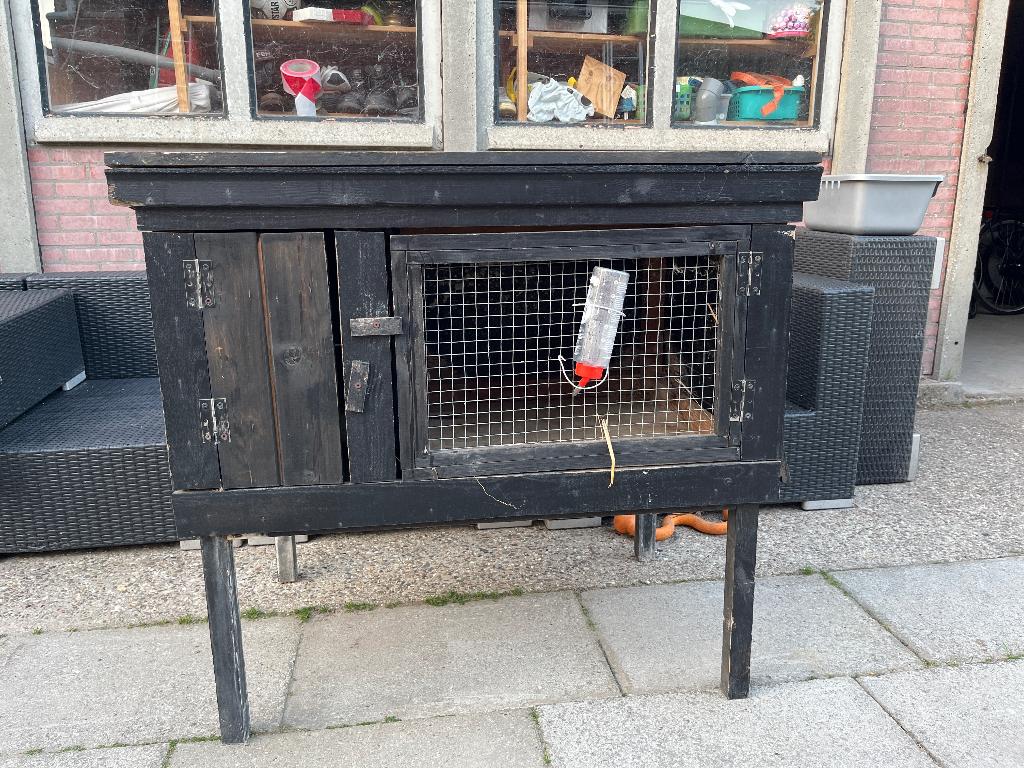 Konijnenhok, Dieren en Toebehoren, Knaagdieren en Konijnen | Hokken en Kooien, Ophalen, Gebruikt, 90 cm of meer, Konijn