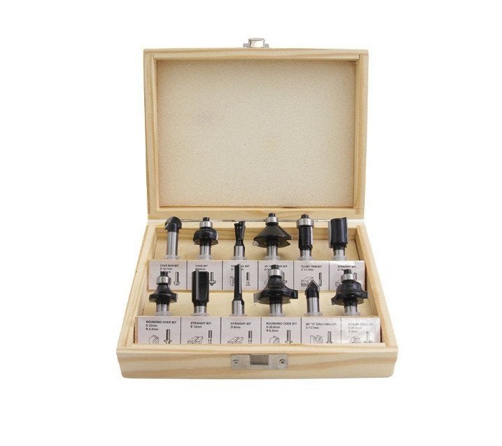 Bovenfreesset 12-delig houten box, Ophalen of Verzenden, Nieuw