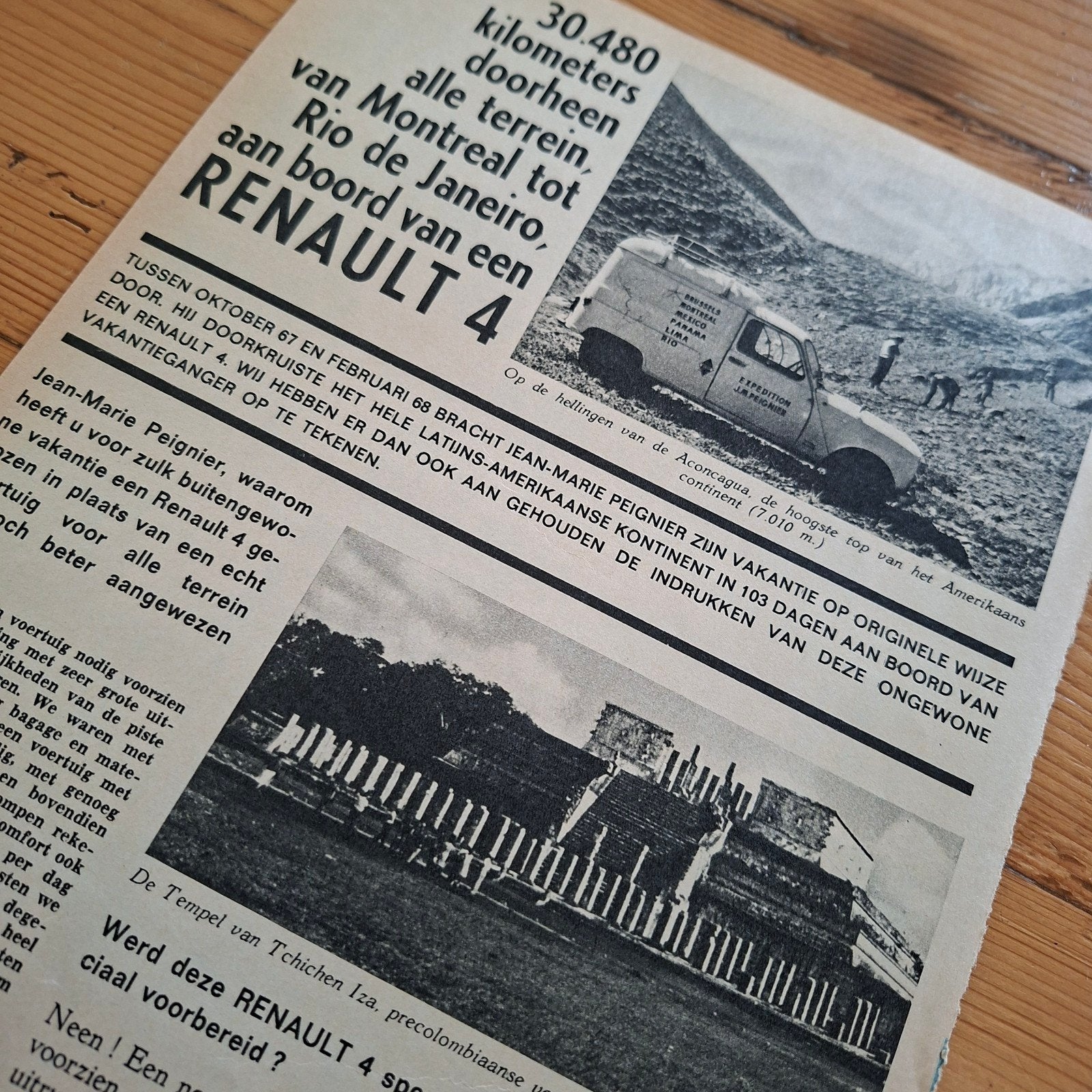 artikel uit tindschrift auto RENAULT 4, Ophalen of Verzenden, Nieuw, Auto's