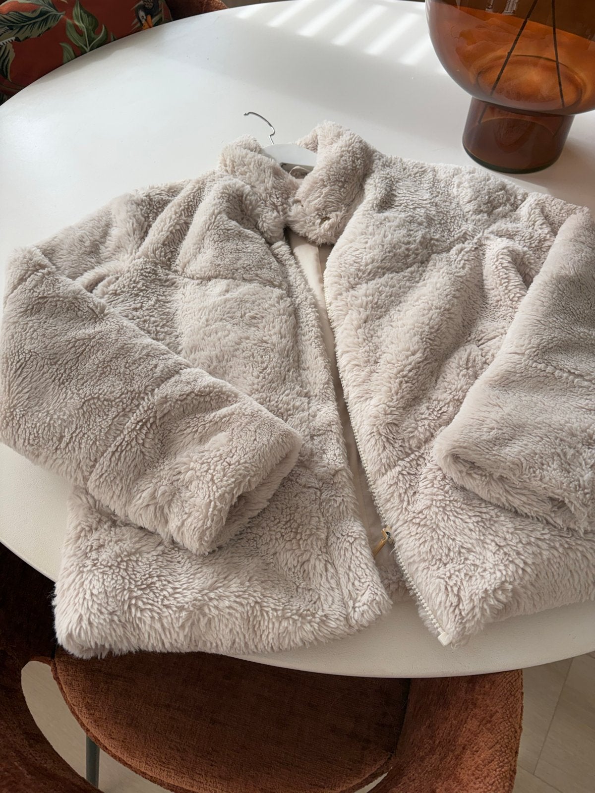 Zara teddy jasje maat S, Kleding | Dames, Ophalen, Zo goed als nieuw, Maat 36 (S), Beige