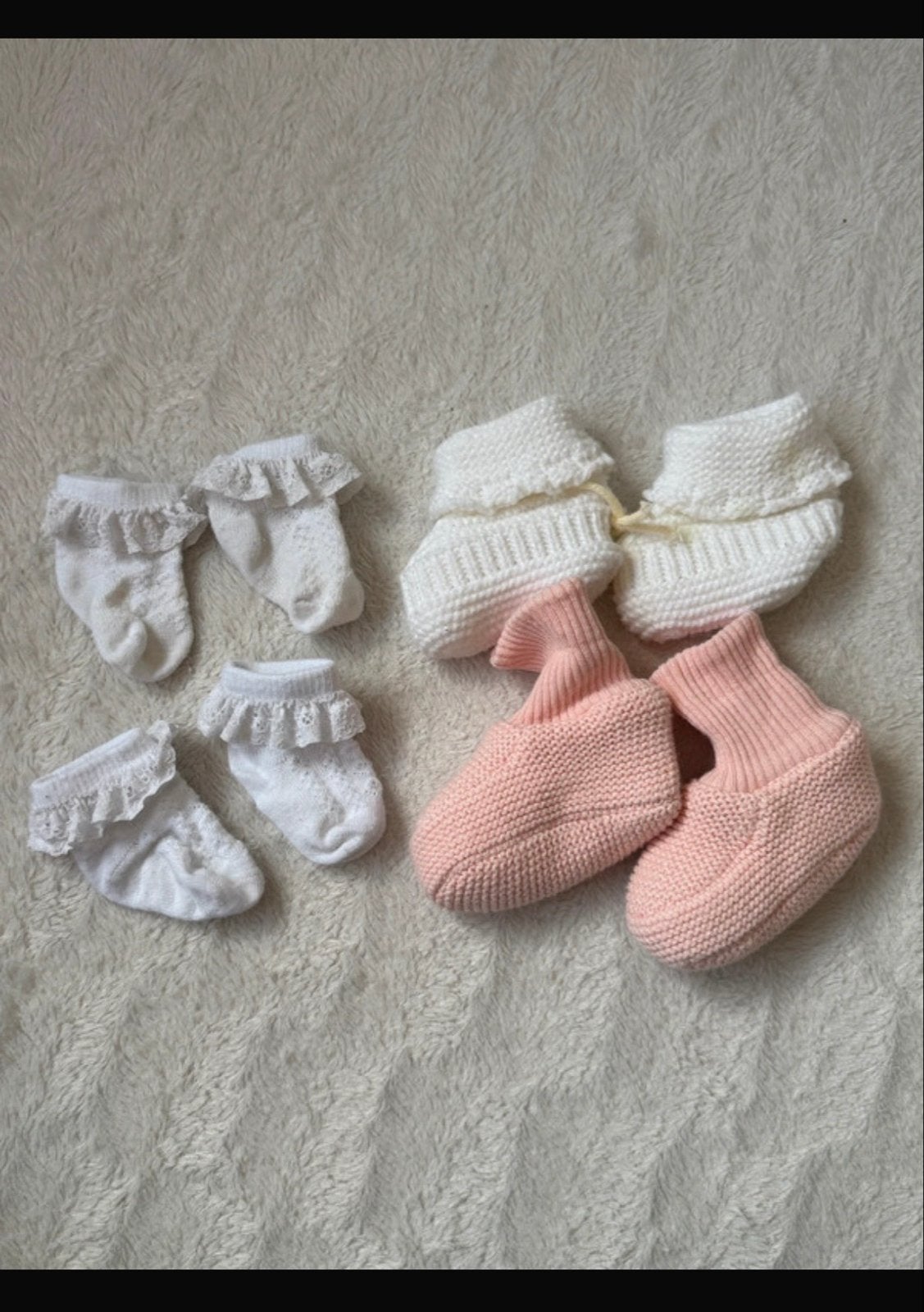 16 Baby slofjes, panty's, sokjes en mutsjes, Ophalen of Verzenden, Gebruikt, Jongetje of Meisje, Setje