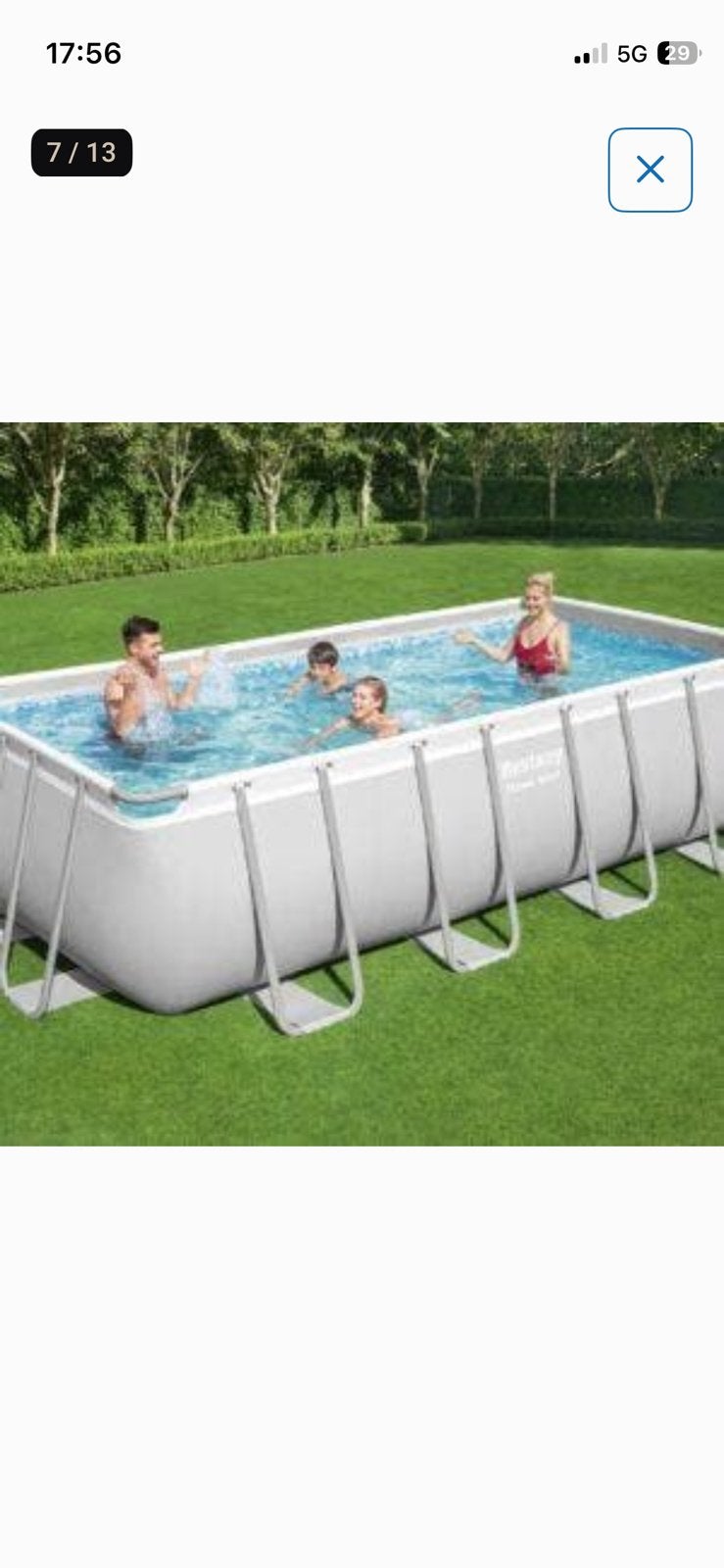 Grote zwembad 9x18x52, Watersport en Boten, Zeilen en Zeiltoebehoren, Ophalen, Zo goed als nieuw, Spinnaker, Minder dan 15 m²