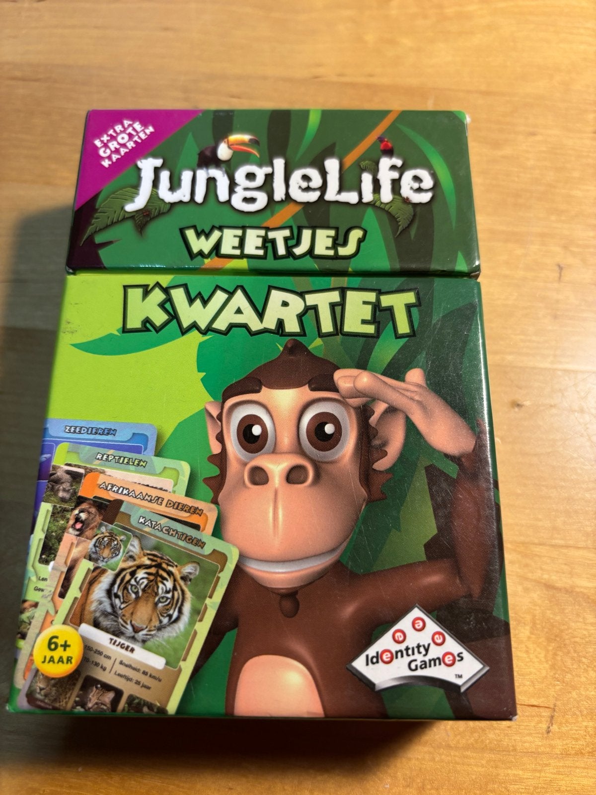 JungleLife Weetjes Kwartet - Kaartspel voor Kinderen, Een of twee spelers, Ophalen, Zo goed als nieuw