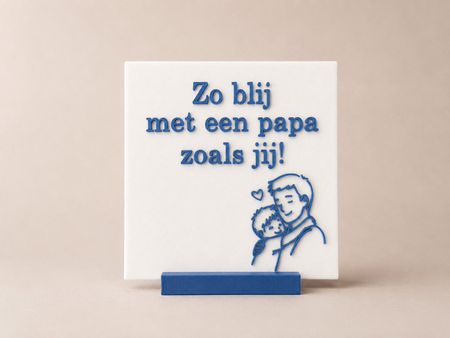 Tegeltje 'Zo blij met een papa zoals jij!', Meerkleurig, Nieuw, Ophalen of Verzenden, Modern