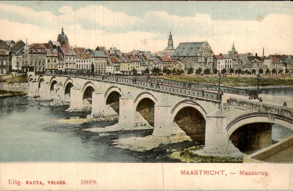 Maastricht - Maasbrug - Gezicht, Ophalen of Verzenden, Voor 1920, Ongelopen, Limburg
