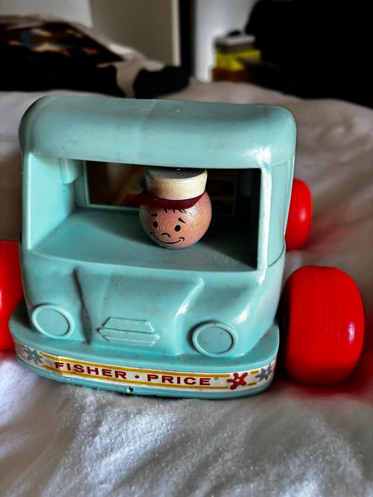 Vintage Fisher-Price Houten Vrachtwagen Speelgoed, Kinderen en Baby's, Speelgoed | Fisher-Price, Ophalen of Verzenden, Gebruikt