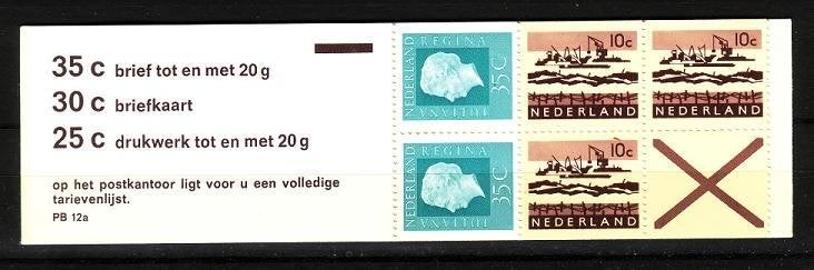 Postfris postzegelboekje 12A met telblok, Verzenden, Na 1940, Postfris