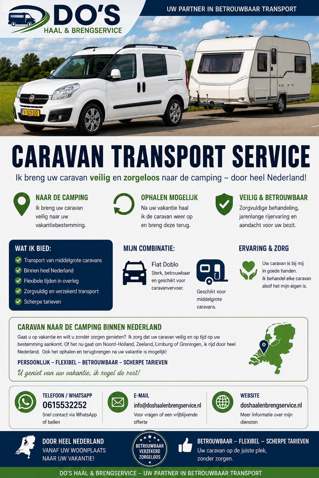 Transport voor caravan, Ophalen of Verzenden
