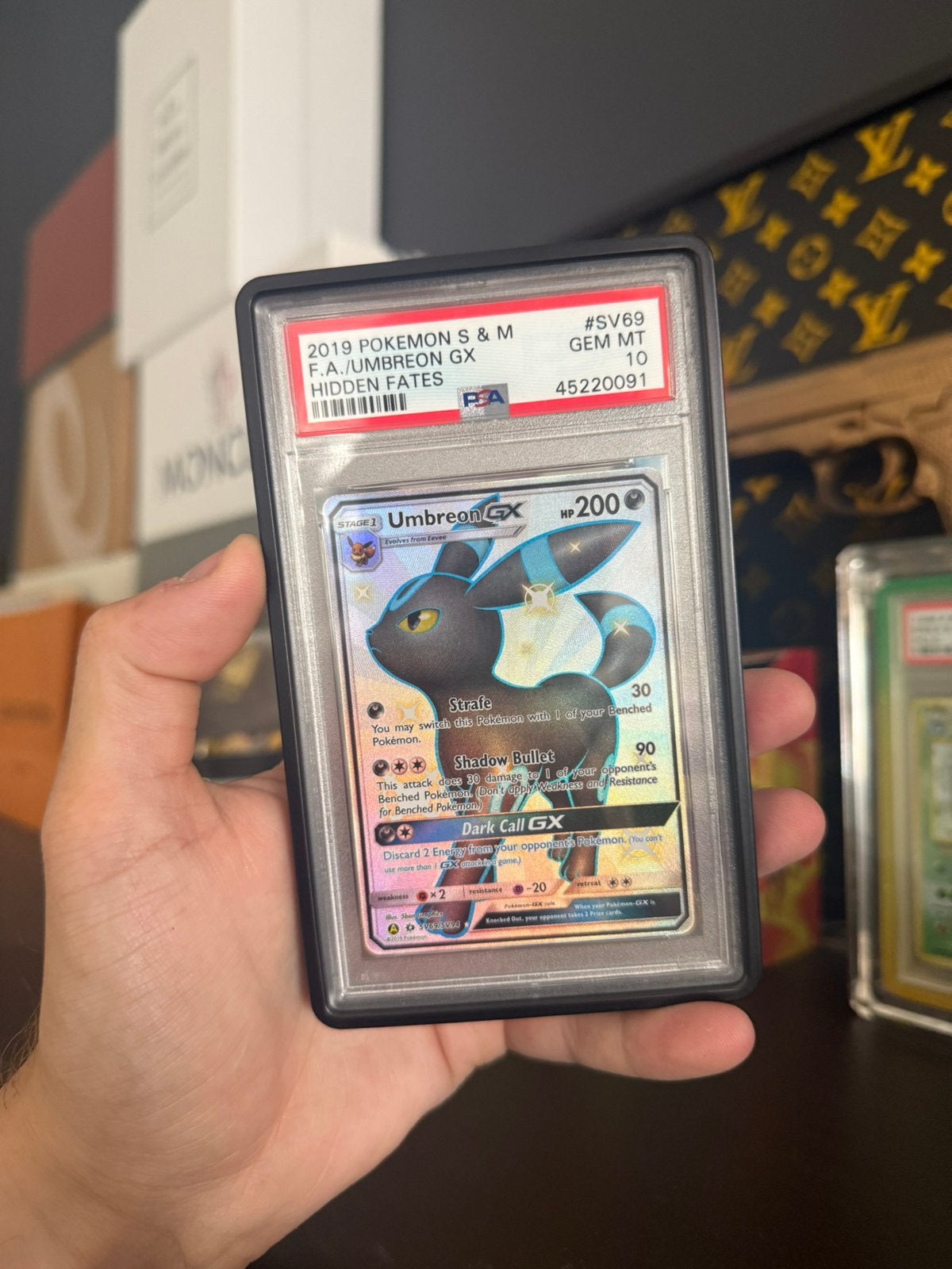 Umbreon GX PSA 10, Hobby en Vrije tijd, Verzamelkaartspellen | Pokémon, Ophalen of Verzenden, Nieuw, Losse kaart, Foil