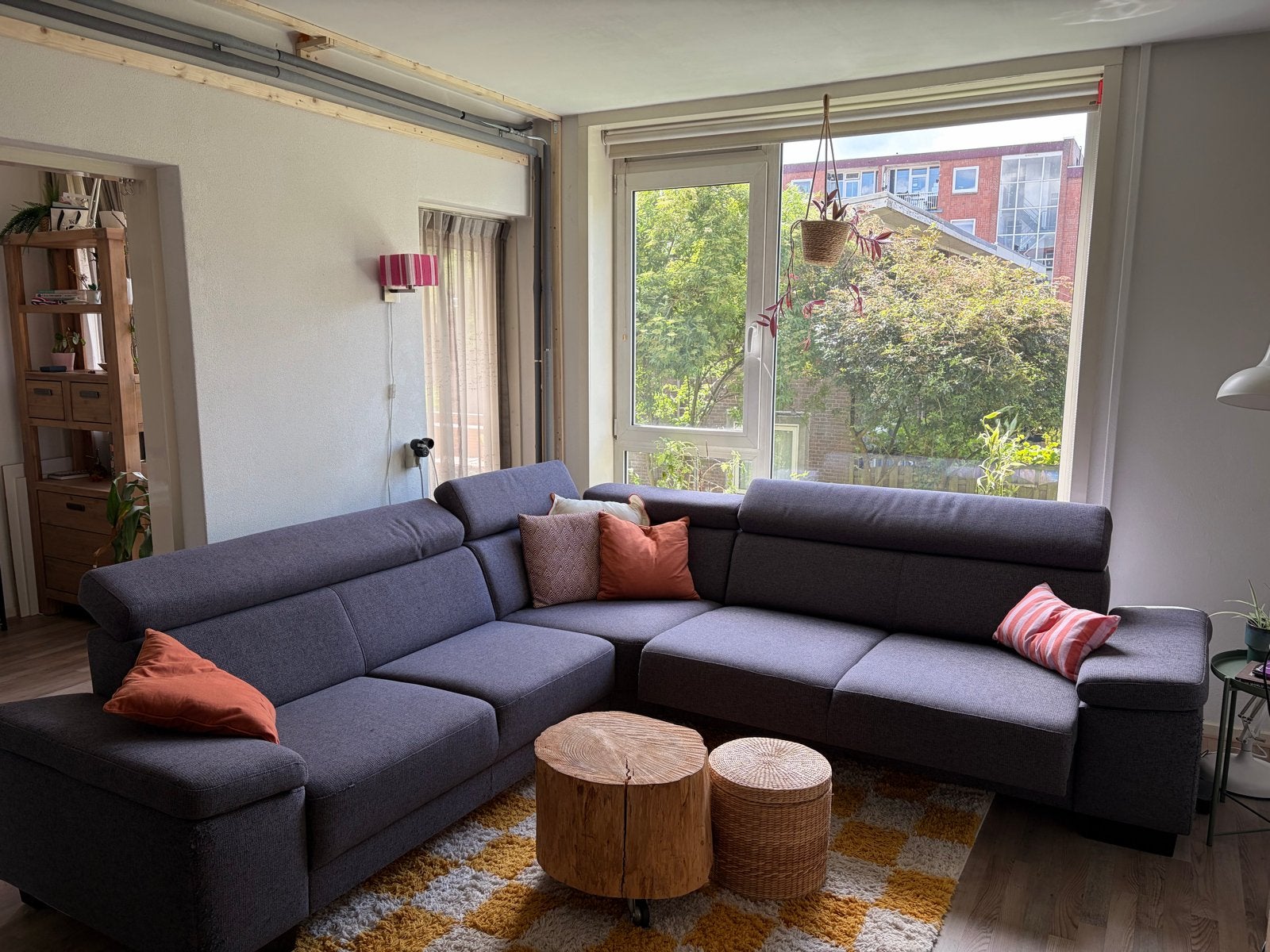 Gratis Hoekbank 270x270 cm - Gestoomreinigd, Huis en Inrichting, Banken | Bankstellen, Ophalen, 250 tot 300 cm, Gebruikt, 100 tot 125 cm