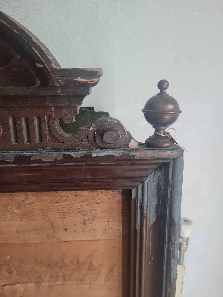 Antieke grote houten lijst met kuif, Huis en Inrichting, Woonaccessoires | Lijsten, Ophalen, 60 cm, Overige typen, Belle Vieille Brocante