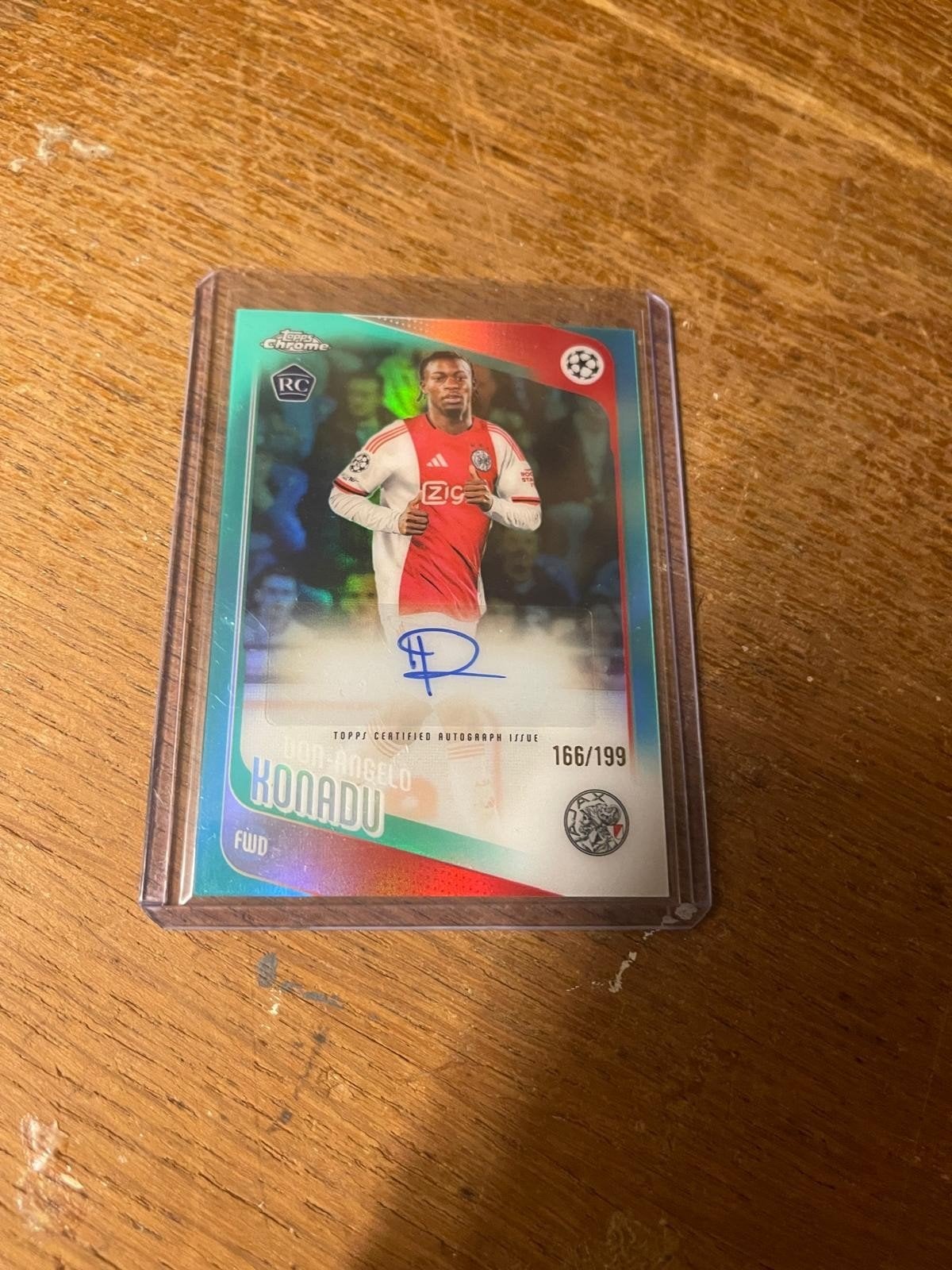 Rookie Don-Angelo Konadu Autograph Kaart - Topps Chrome UEFA, Ophalen of Verzenden, Zo goed als nieuw, Ajax, Spelerskaart