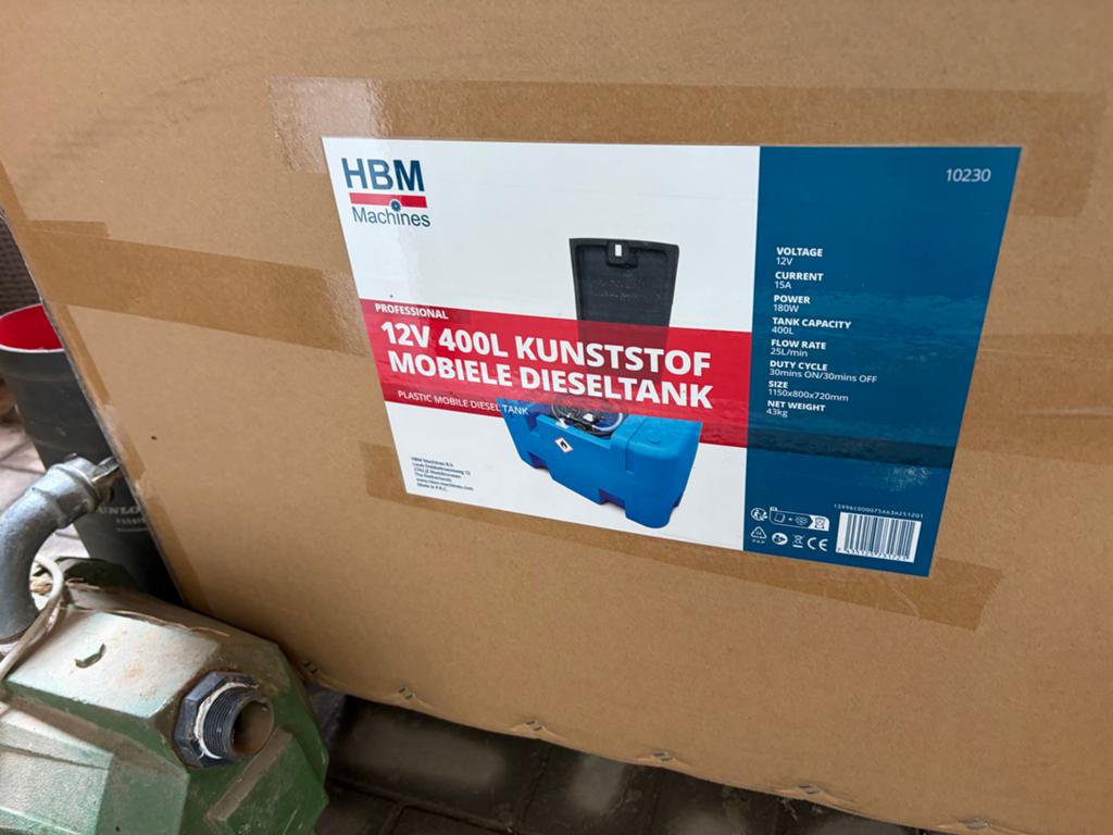 HBM 400L Kunststof Mobiele Dieseltank - Nieuw in Doos, Ophalen of Verzenden