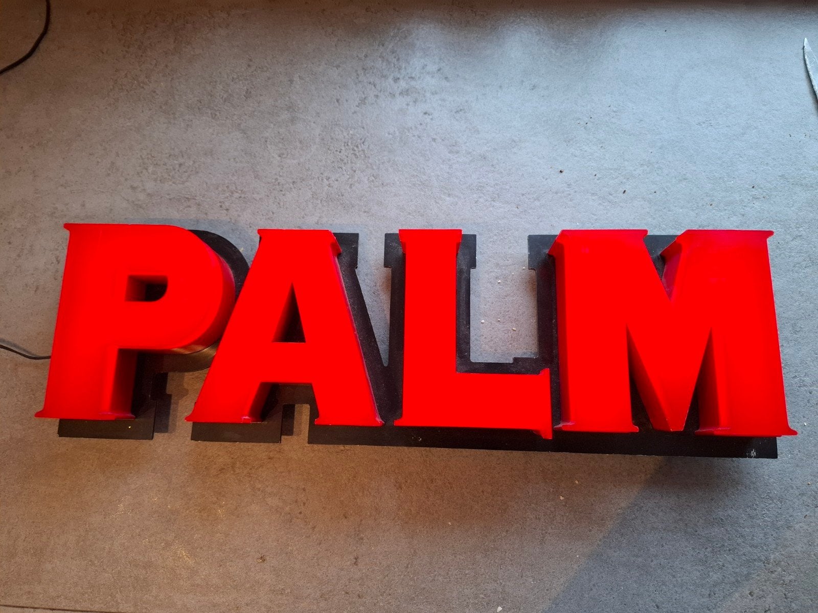 palm bier lichtbakje lichtreclame ledverlichting ⁸, Verzamelen, Ophalen of Verzenden, Gebruikt, Reclamebord, Plaat of Schild, Palm