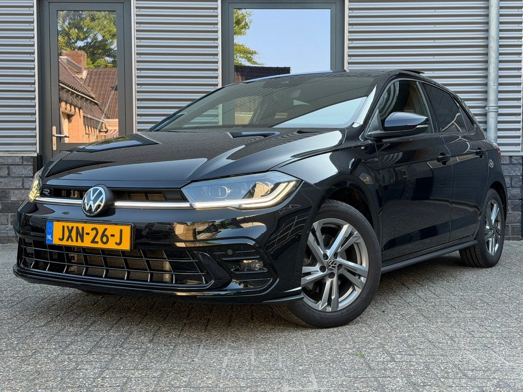 Volkswagen Polo 1.0 TSI DSG, R-Line, IQ Matrix, Pano, Keyl., Euro 6, Zwart, 3 cilinders, 1100 kg