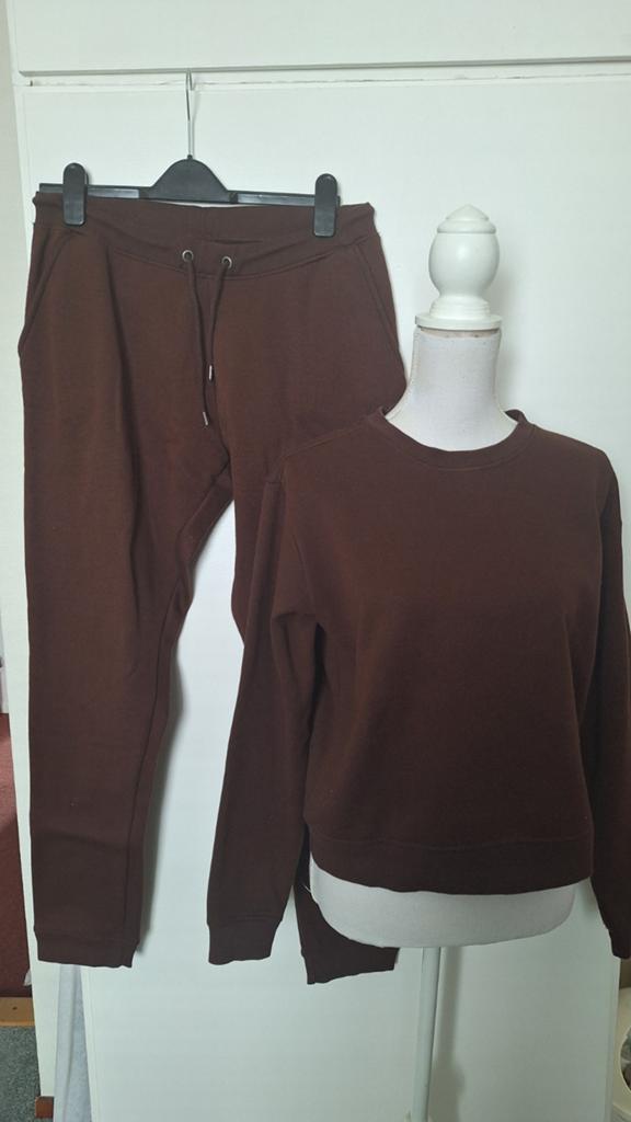 Huispak: Zeeman, joggingpak (broek 44, trui 36), Bruin, Zeeman, Maat 42/44 (L), Ophalen of Verzenden