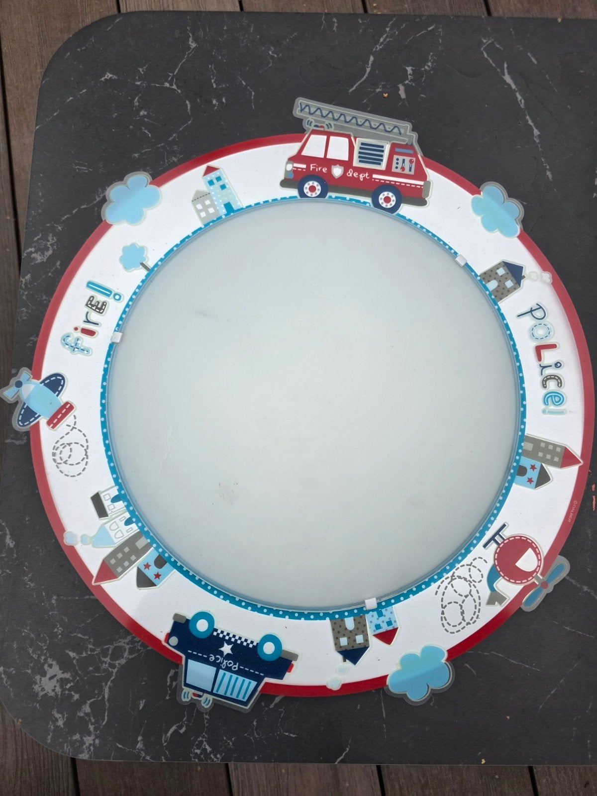 Plafondlamp kinderkamer met glow in the dark effect, Ophalen, Kunststof, Gebruikt, Meerkleurig