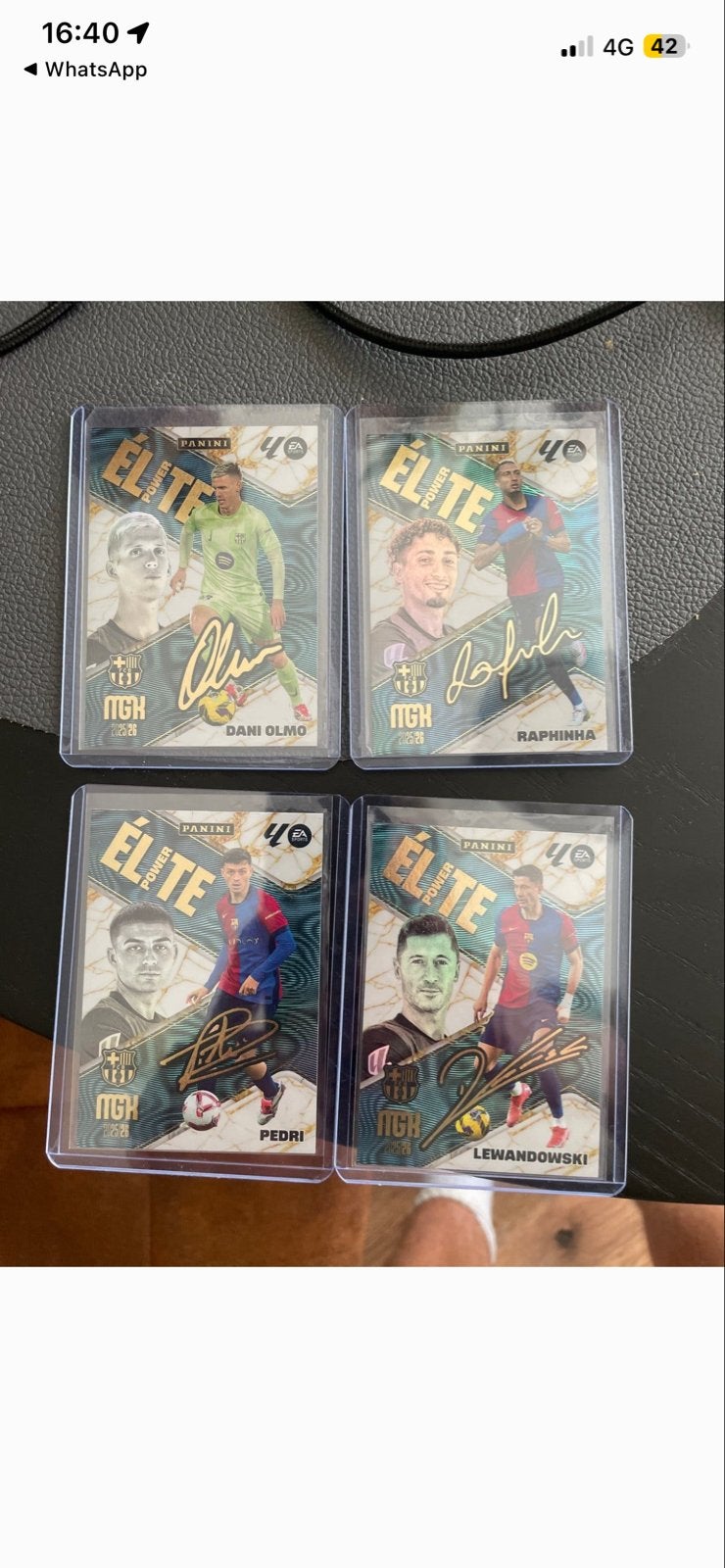 Panini Elite Power Voetbal Spelerskaarten - 4 stuks, Ophalen of Verzenden, Zo goed als nieuw, Buitenlandse clubs, Spelerskaart