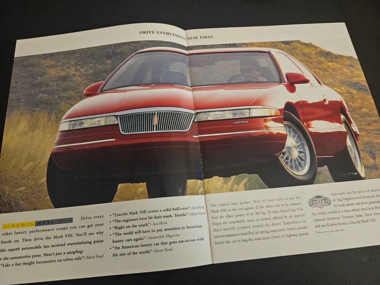 Brochure Lincoln 1994 USA, Ophalen of Verzenden, Zo goed als nieuw, Overige merken