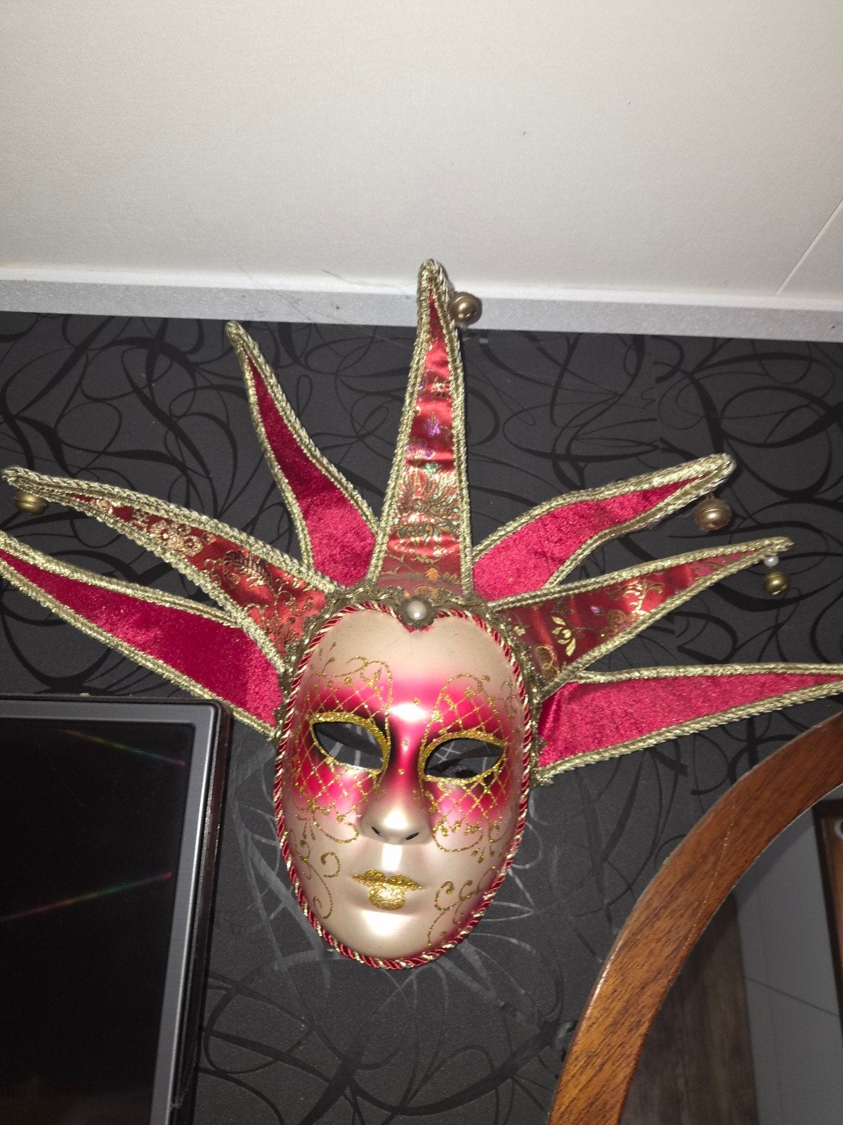 Venetiaanse maskers - Decoratie, Overige thema's, Textiel, Meerkleurig, Ophalen of Verzenden