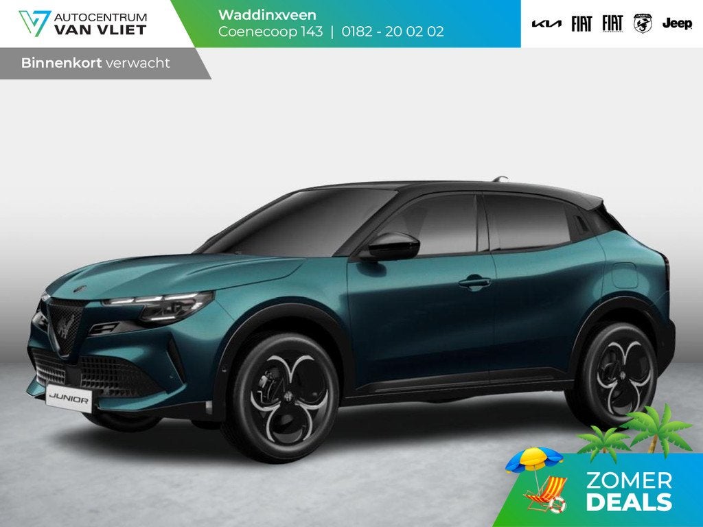 Alfa Romeo Junior Elettrica Ti 54 kWh | Clima | Adapt. Cruis, 413 km, Huisgarantie, Met garantie (alle), Blauw
