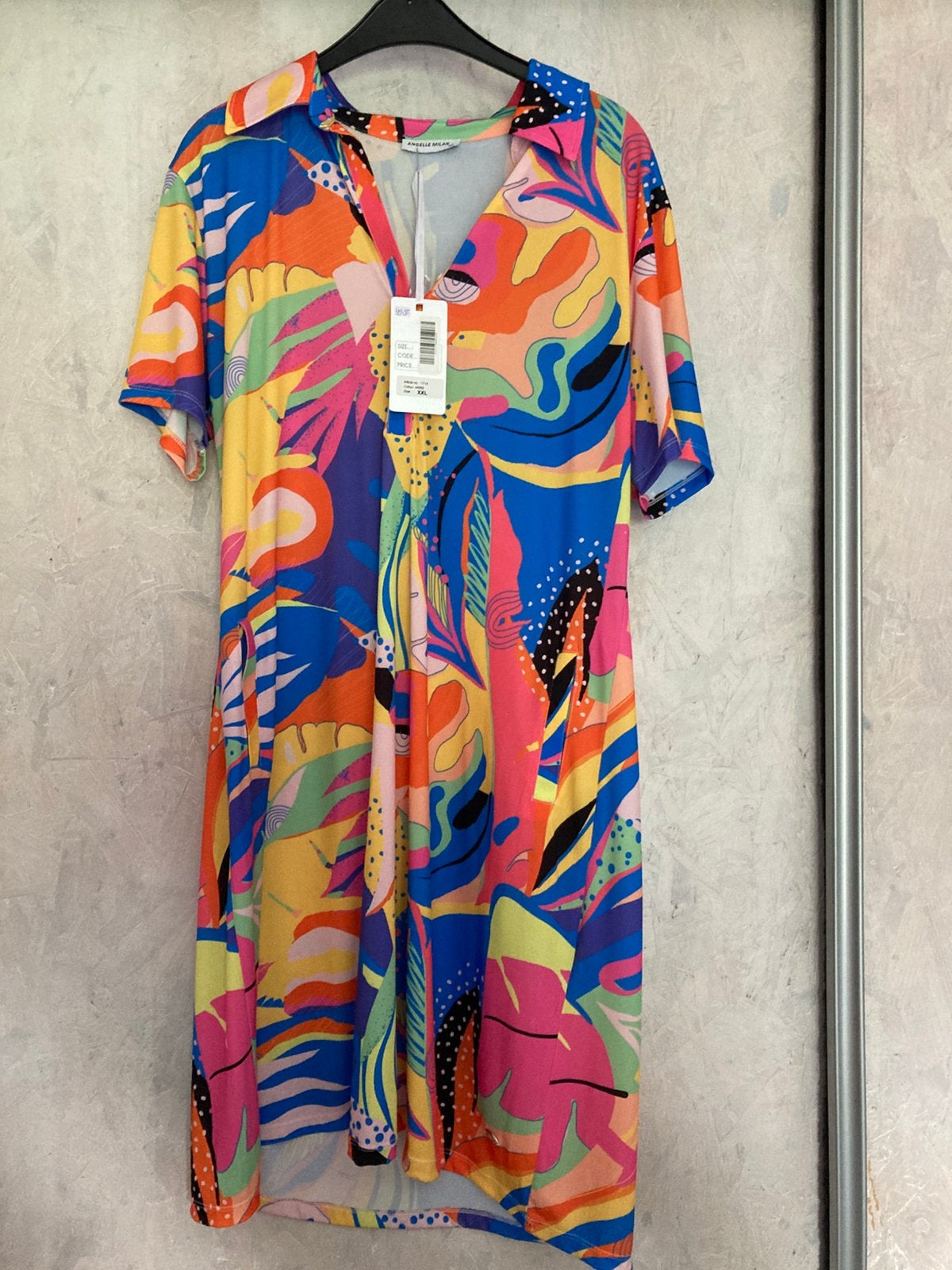 Jurk, Angelle Milan XXL, ik kocht haar als XL, Meerkleurig, Maat 42/44 (L), Nieuw, Ophalen of Verzenden
