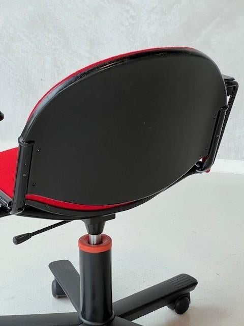 Modulamm burostoel vintage bureaustoel desk chair rood 1979, Gebruikt, Lamm, Ophalen of Verzenden, Bureaustoel
