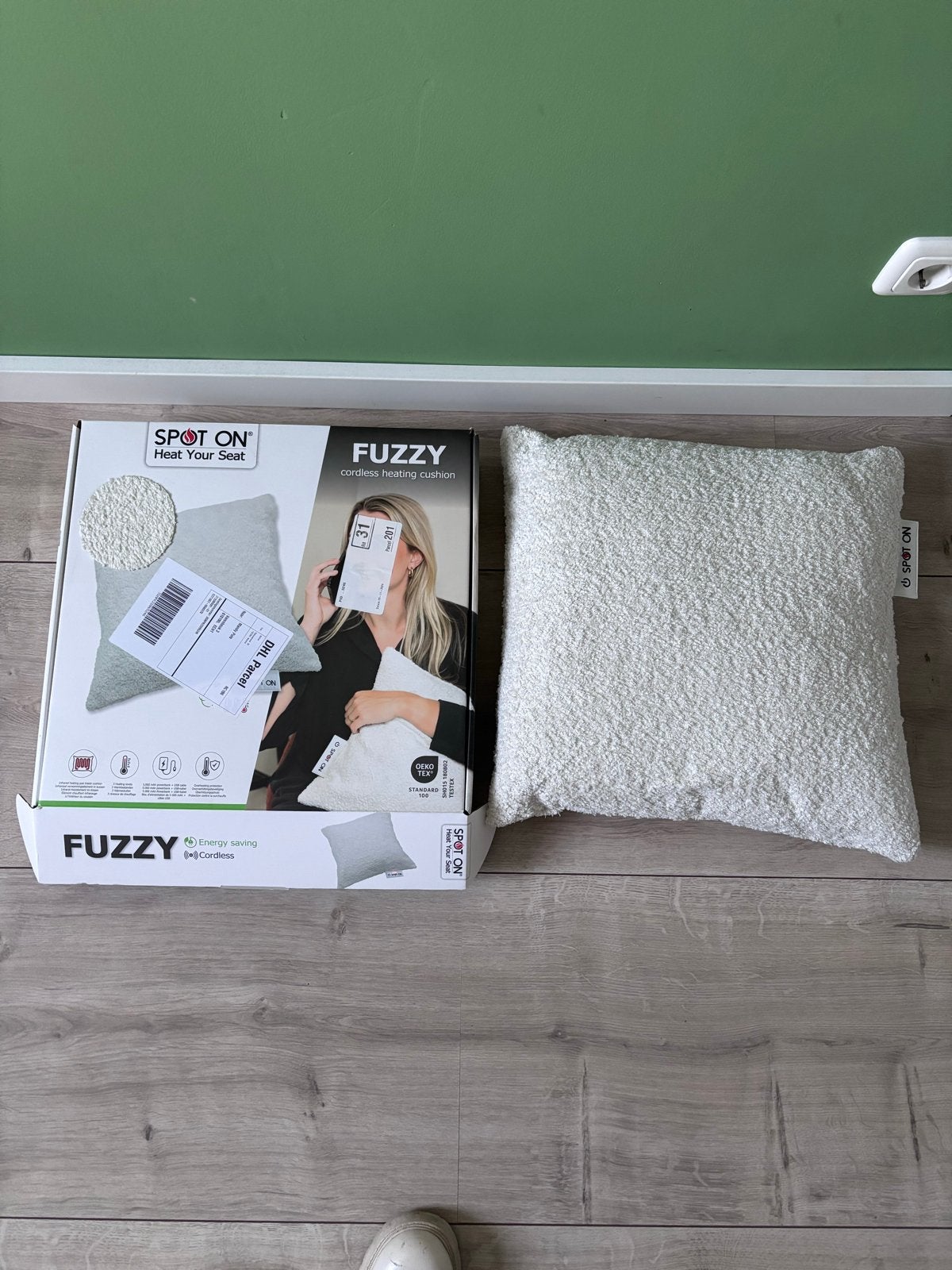 Spot On Fuzzy Warmtekussen met Powerbank - Nieuw, Wit, Afneembare hoes, Nieuw, Ophalen of Verzenden
