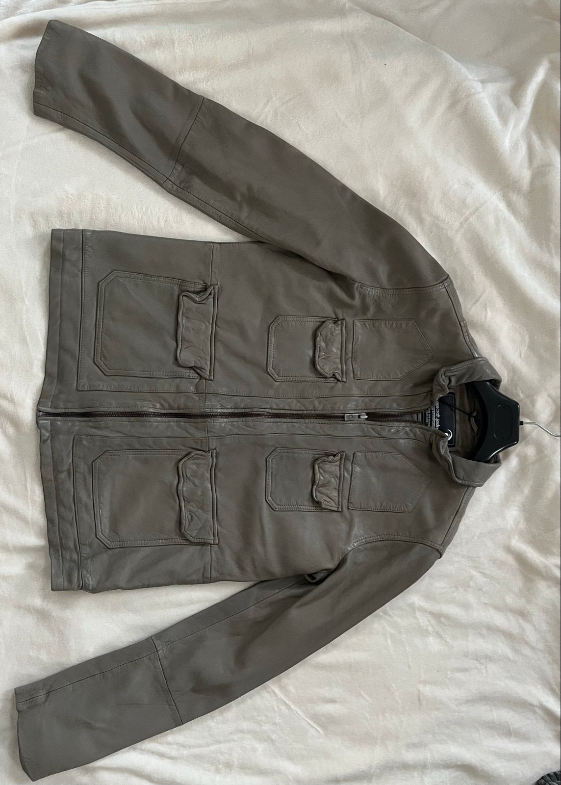 Goosecraft Leren Jack Heren Grijs - Nieuw met prijskaartje, Kleding | Heren, Verzenden, Nieuw, Maat 52/54 (L), Grijs