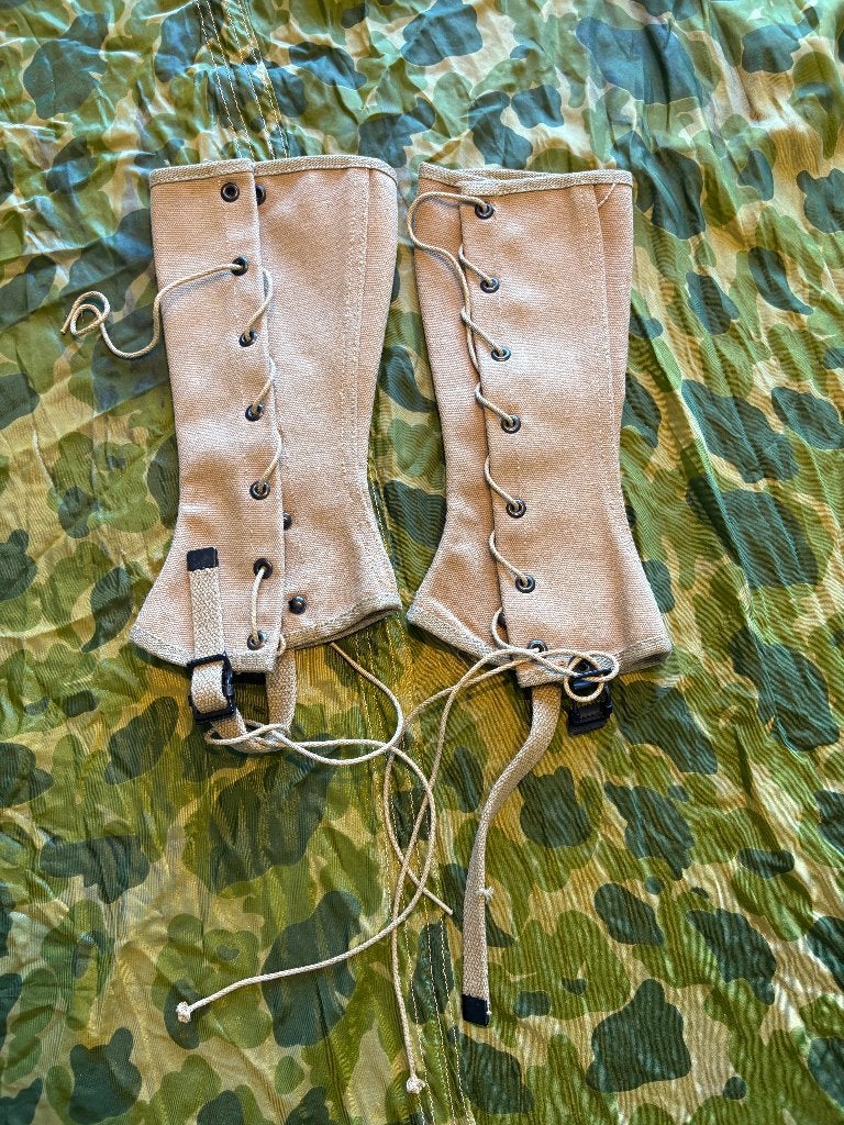 Tweede wereldoorlog US gaiters Navy/USMC 1944, Verzamelen, Ophalen of Verzenden, Marine, Amerika, Kleding of Schoenen