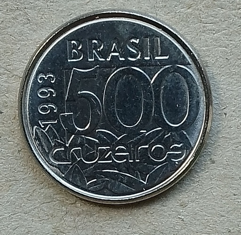 Brazilië, 500 cruzeiros 1993, Ophalen of Verzenden, Zuid-Amerika, Losse munt