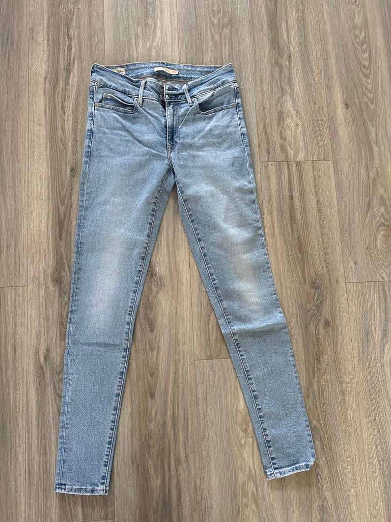 Levi's 711 Skinny Jeans - Lichtblauw - Maat W27 L32, Ophalen of Verzenden, Gedragen, Blauw, W27 (confectie 34) of kleiner
