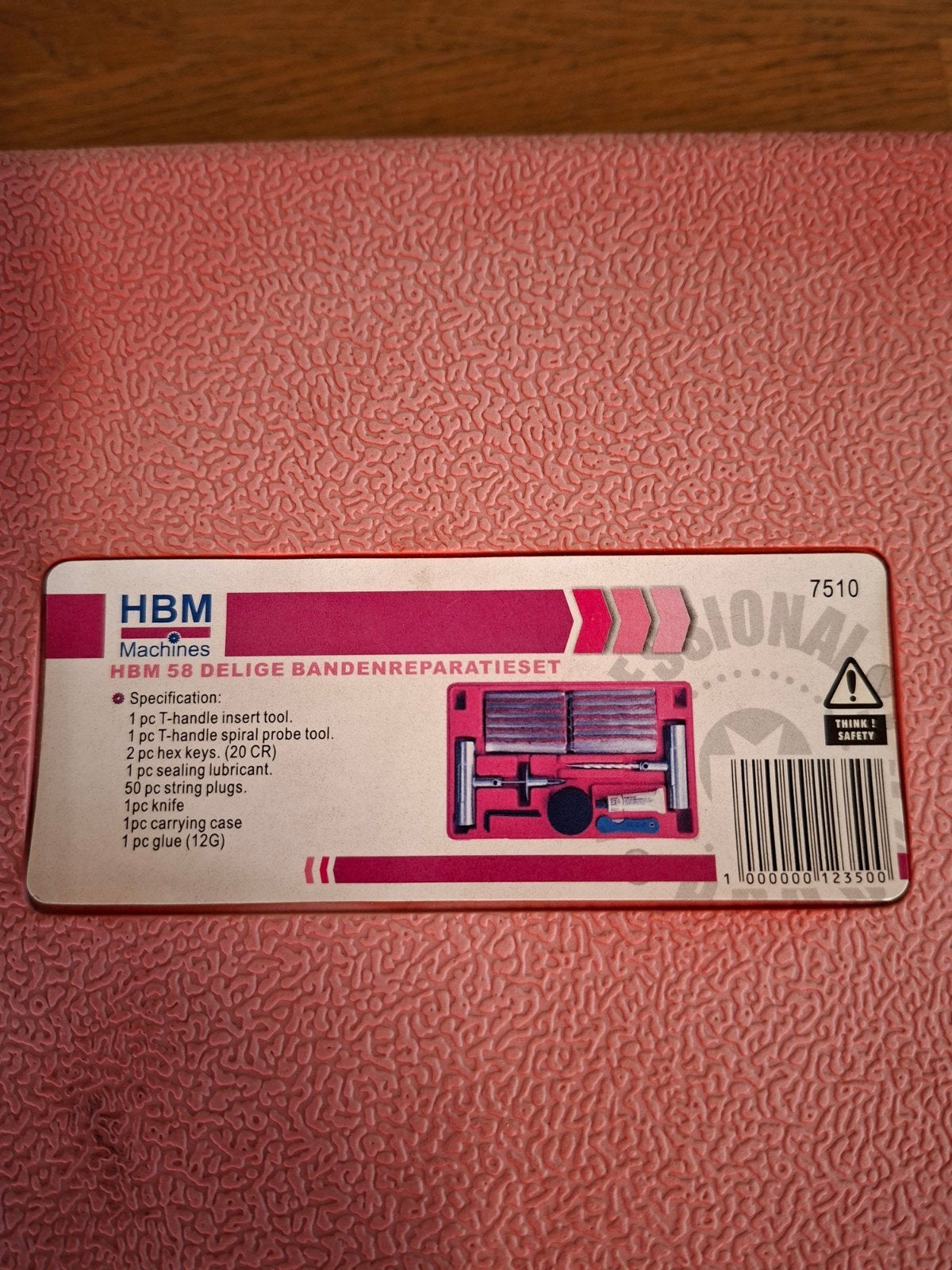 HBM 58 Delige Auto Bandenreparatieset - Nieuw, Ophalen of Verzenden, Nieuw
