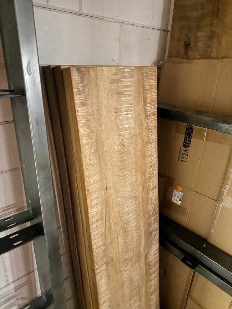 Eleonora Mango boekenkast 160x50x200 cm – mangohout, Met plank(en), Gebruikt, 150 tot 200 cm, 150 tot 200 cm