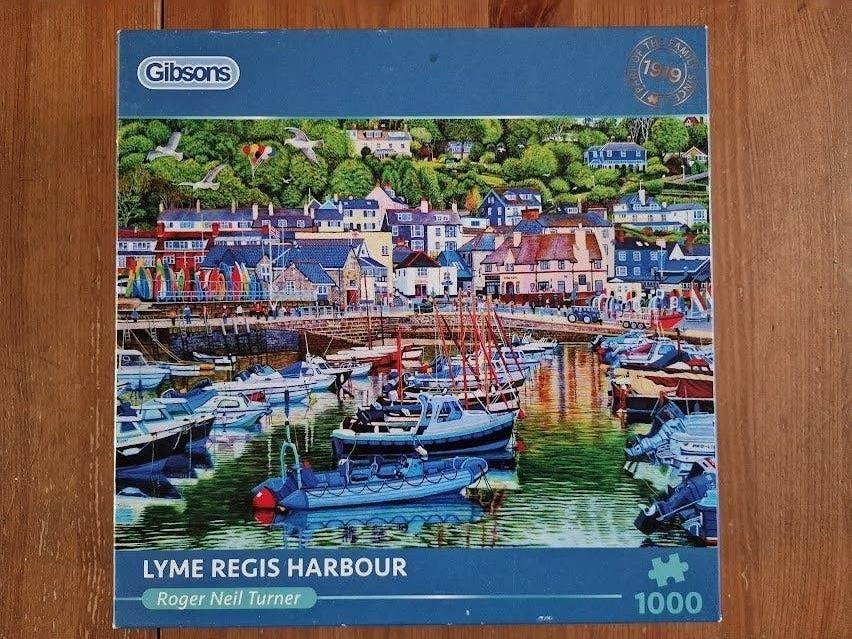 Gibsons legpuzzel Lyme Regis Harbour 1000 stukjes, Ophalen of Verzenden, 500 t/m 1500 stukjes, Zo goed als nieuw, Legpuzzel