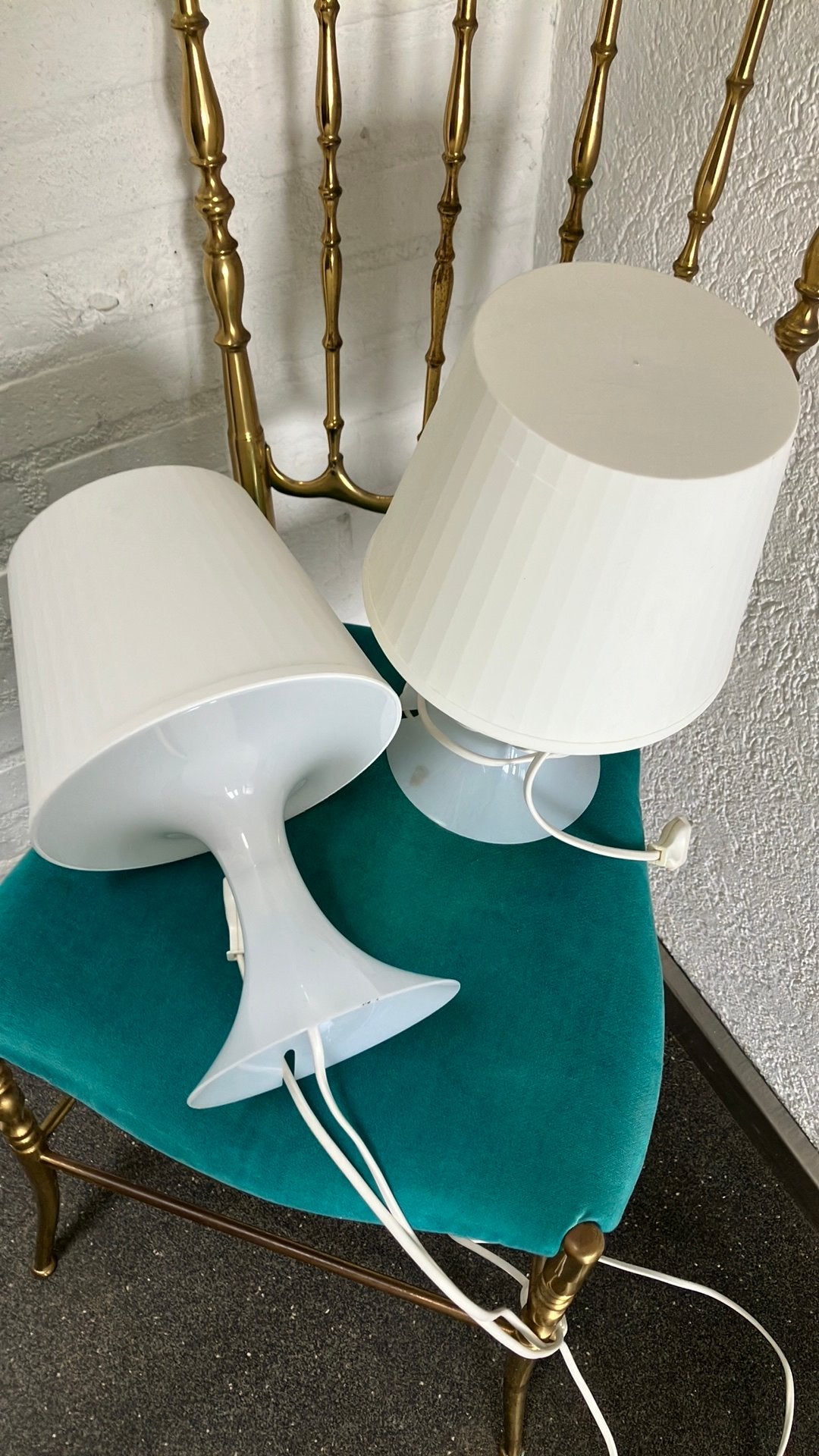 2 witte Lampan designlampjes, Ophalen of Verzenden, Zo goed als nieuw, Design
