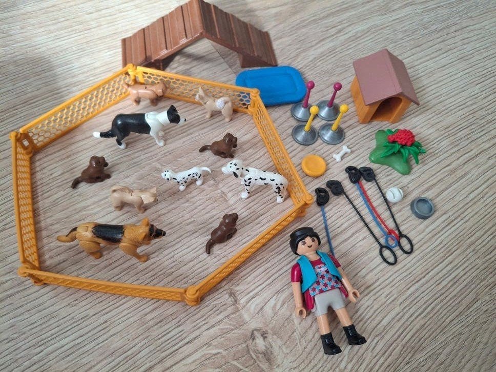 Playmobil Hondentrainster met honden en accessoires, Gebruikt, Complete set, Ophalen of Verzenden, Figuren
