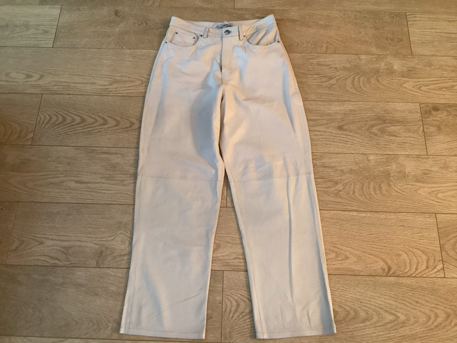 Nieuwe Goosecraft leren broek, maat M, Maat 38/40 (M), Beige, Nieuw, Ophalen of Verzenden