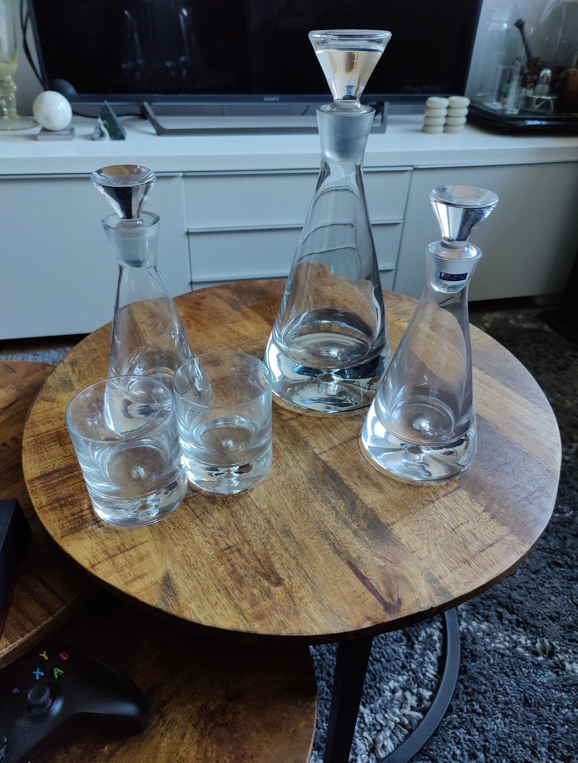 Krosno Crystal - karaffen en whiskyglazen, Ophalen of Verzenden, Nieuw, Borrel- of Shotglas