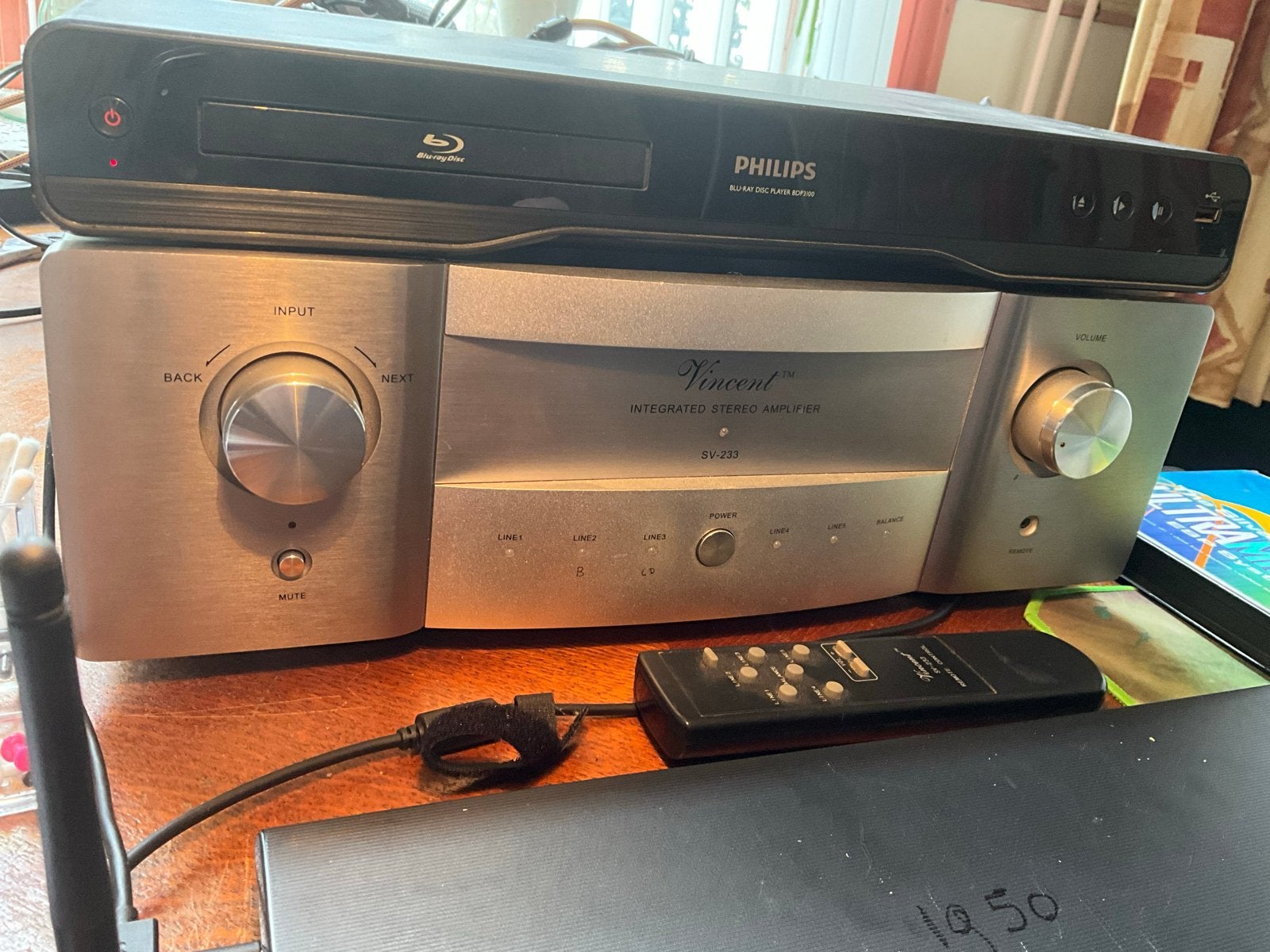 Vincent SV-233 Geïntegreerde Stereo Versterker, Audio, Tv en Foto, Versterkers en Receivers, Zo goed als nieuw, 120 watt of meer
