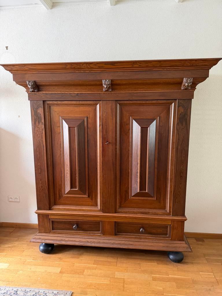 Klassiek groenlose  massief houten kast, Antiek en Kunst, Antiek | Meubels | Kasten, Ophalen