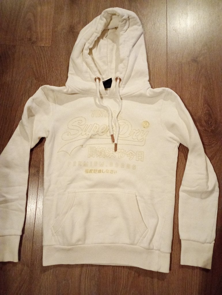 Mooie witte hoodie mt 34 Superdry, Superdry, Wit, Ophalen of Verzenden, Zo goed als nieuw
